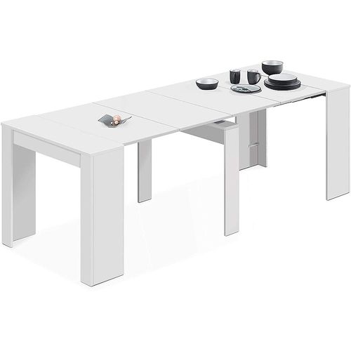 Table À Manger Extensible Coloris Blanc - Profondeur 90 X Hauteur 78 X Longueur 51-237 Cm