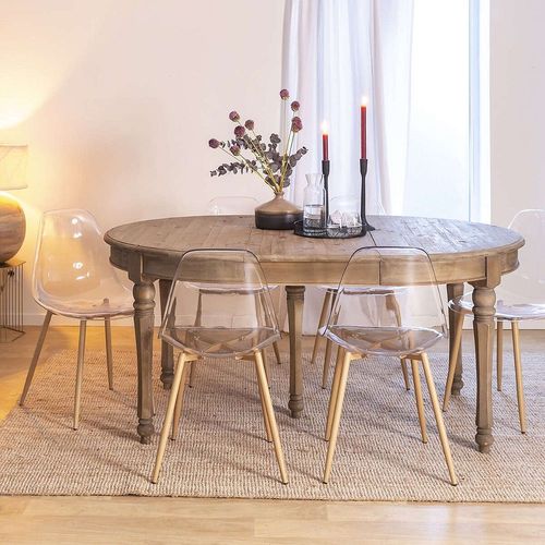 Table À Manger En Bois Recyclé Avec 3 Allonges