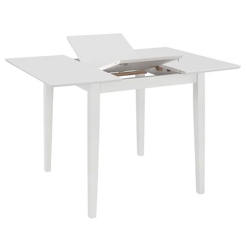 Table À Dîner Extensible Blanc (80-120) X 80 X 74 Cm Mdf - Vidaxl