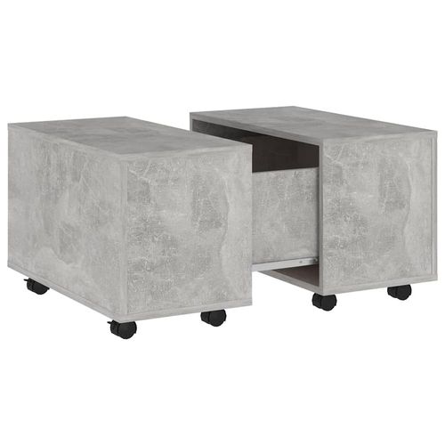 Table Basse Gris Béton 60x60x38 Cm Aggloméré - Vidaxl