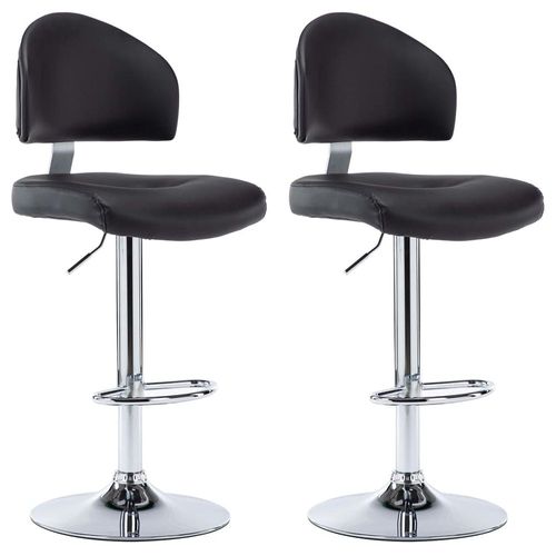 Tabourets De Bar 2 Pcs Noir Similicuir - Vidaxl