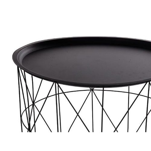 Lot De 2 Tables À Café En Métal Noir