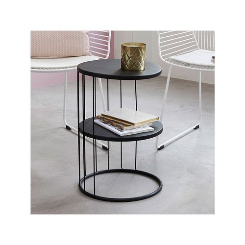 Table D'appoint Design Et Originale En Métal Doré H 52 Cm