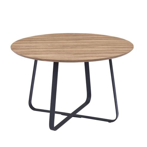 Table À Manger Ronde Noves, Ø120cm - Brun/Noir - Style Moderne