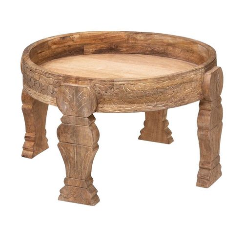 Table À Café En Bois De Manguier D 51 X H 33 Cm