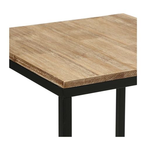 Table D'appoint En Bois D'acacia Et Métal Noir