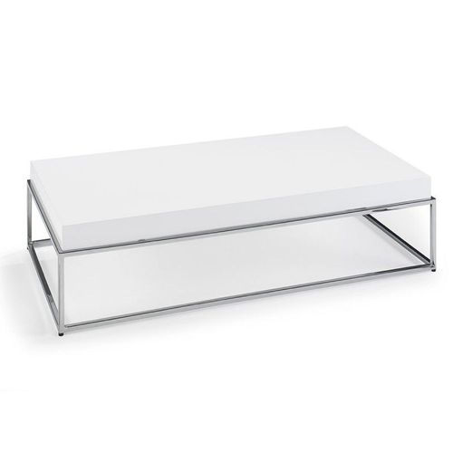 Table Basse Design "Ornella" 123cm Blanc