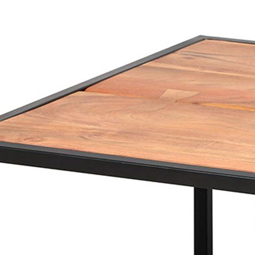 Ghita - Lot De 2 Tables Basses Gigognes Métal Et Bois