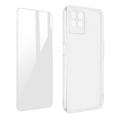 Coque Realme 8i Silicone Souple Film Verre Trempé 9h Transparent