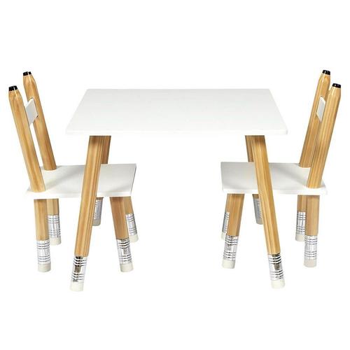 Ensemble Table Et 2 Chaises Enfant Base Crayons - Lapis