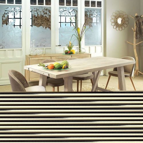 Table À Manger En Manguier, Piétement Tréteaux, 2 Allonges