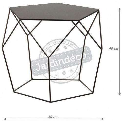 Table Basse Design En Métal Noir