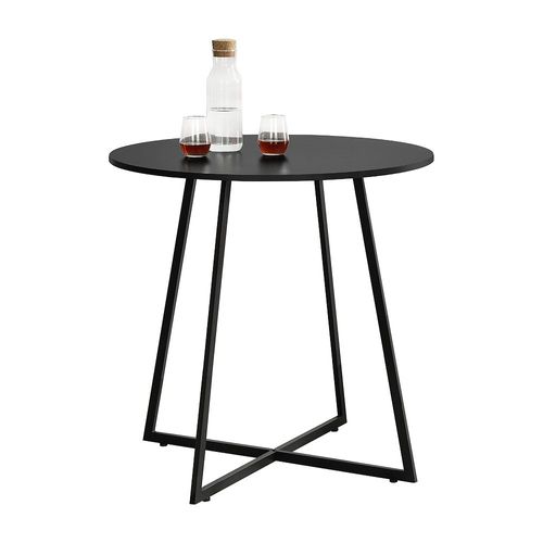 Table De Salle À Manger Vaggeryd 78 X 80 Cm Noir [En.Casa]