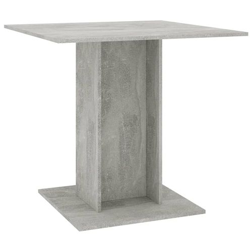 Table De Salle À Manger Gris Béton 80 X 80 X 75 Cm Aggloméré - Vidaxl