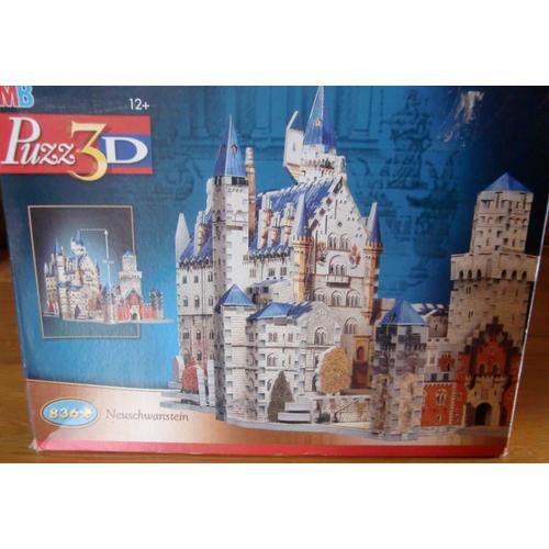 Puzzle 3d Chateau De Neuschwanstein Bavière - Puzz3d Mb - 836 Pièces