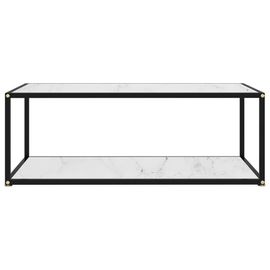 Vidaxl Table Basse Blanc 100x50x35 Cm Verre Trempé