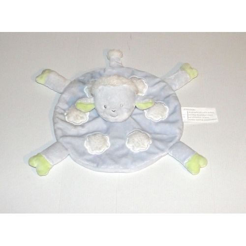 Doudou Mouton Gris Bleu Pastel Kimbaloo - Peluche Mouton Agneau Nuages
