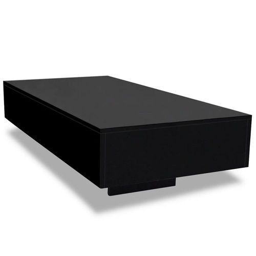 Table Basse Haute Brillance Noir - Vidaxl