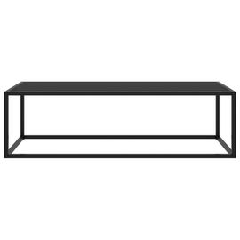 Vidaxl Table Basse Noir Avec Verre Noir 120x50x35 Cm