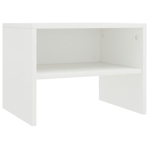 Vidaxl Table De Chevet Blanc 40x30x30 Cm Bois D'ingénierie