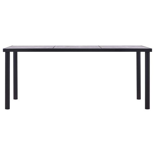 Table De Salle À Manger Noir Et Gris Béton 180x90x75 Cm Mdf - Vidaxl