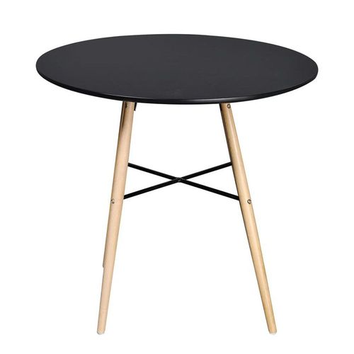Table De Salle À Manger Ronde Mdf Noir