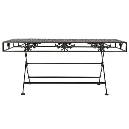 Table Basse Pliante Style Vintage Métal 100 X 50 X 45 Cm Noir - Vidaxl