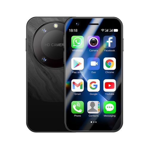 Rainbuvvy F8 Pro Max 3G Mini Smartphone 3.0 pouces 1GB+16GB Android 8.1 Reconnaissance faciale 2000mAh Dual SIM Dual Standby Noir
