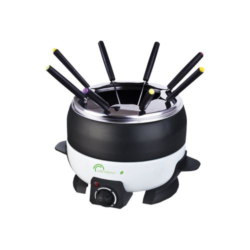 Little Balance Collection Hiver Happy Fondue 8 - Fondue - 2 litres - 800 Watt - blanc et noir