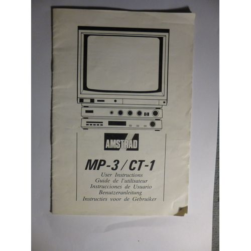 Notice Pour Amstrad Mp-3 Et Ct-1