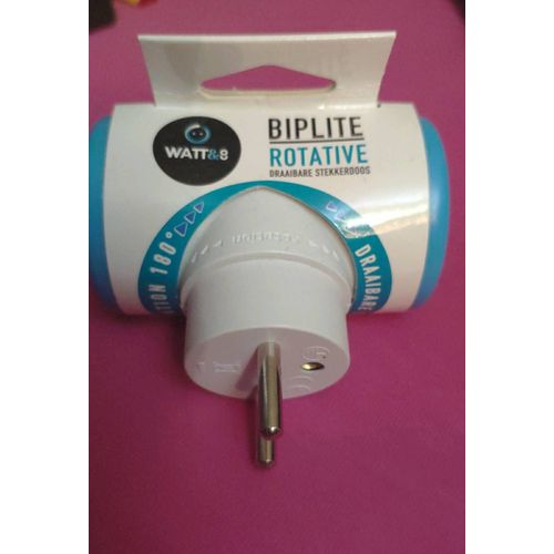 Biplite rotative 2x16A bleue - Watt and Co