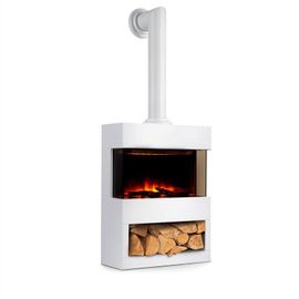 klarstein Klarstein Zermatt cheminée électrique 900/1800W simulation de flamme tuyau de poêle blanc