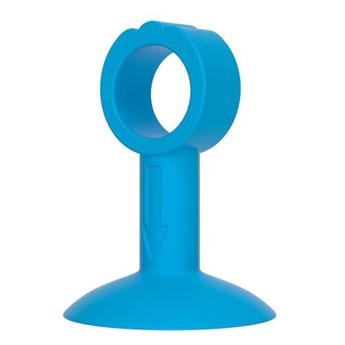 Butée de poignée de porte anti-collision en silicone,type de ventouse,coussin de protection muet,élastique doux,couvercle de poignée de porte silencieux,simple,multicolore - Type blue