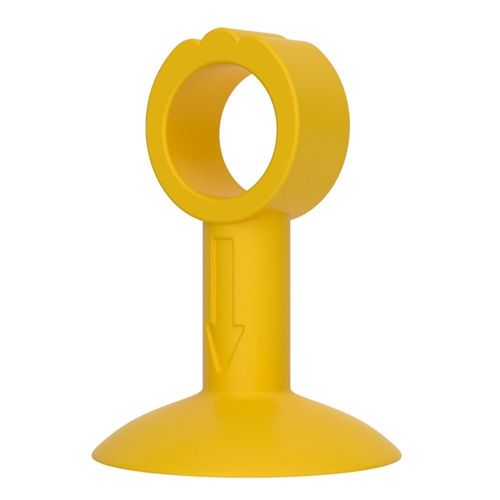 Butée de poignée de porte anti-collision en silicone,type de ventouse,coussin de protection muet,élastique doux,couvercle de poignée de porte silencieux,simple,multicolore - Type yellow