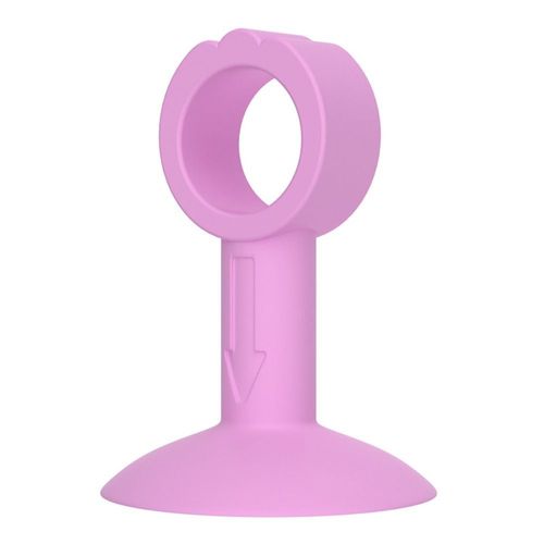 Butée de poignée de porte anti-collision en silicone,type de ventouse,coussin de protection muet,élastique doux,couvercle de poignée de porte silencieux,simple,multicolore - Type pink