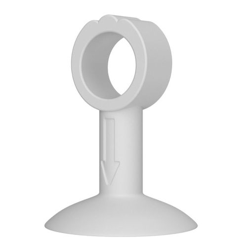 Butée de poignée de porte anti-collision en silicone,type de ventouse,coussin de protection muet,élastique doux,couvercle de poignée de porte silencieux,simple,multicolore - Type white