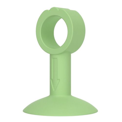 Butée de poignée de porte anti-collision en silicone,type de ventouse,coussin de protection muet,élastique doux,couvercle de poignée de porte silencieux,simple,multicolore - Type green