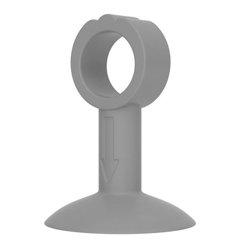 Butée de poignée de porte anti-collision en silicone,type de ventouse,coussin de protection muet,élastique doux,couvercle de poignée de porte silencieux,simple,multicolore - Type grey