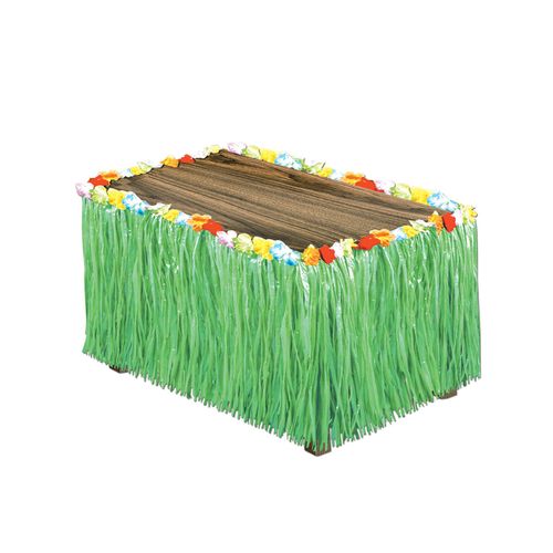 Jupe De Table Hawaï Verte 76 Cm X 2,7 M