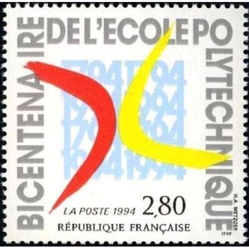 1 Timbre France 1994, Neuf - Ecole Polytechnique- Yt 2862