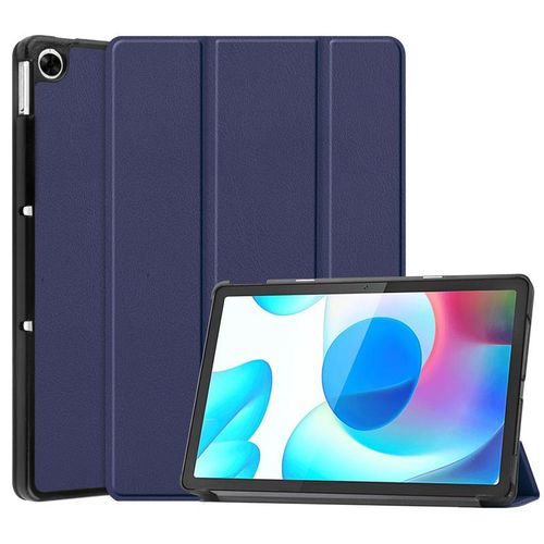 Housse Realme Pad 10,4 Pouces Wifi - 4g/Lte Bleu Foncé Avec Stand - Etui Coque Bleu De Protection Tablette Realme Pad 10.4 Pouces - Accessoires Pochette Xeptio Case