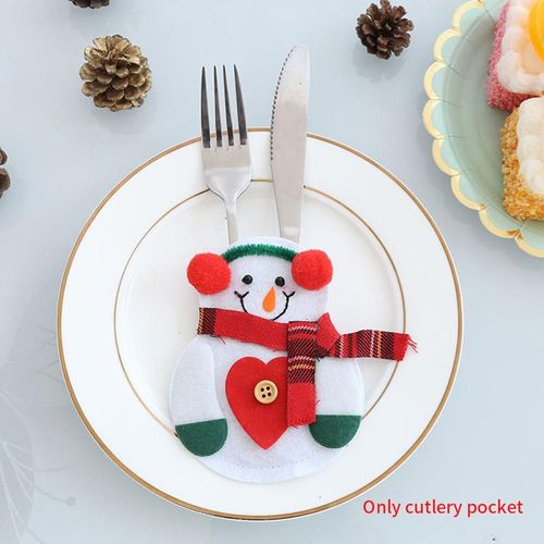 Couverts De Noël, Set De Table, Déccoration, Housse De Fourchette, Couteau De Noël, Ornements De Poche Pour Bureau, Fête Du Nouvel An, 2021
