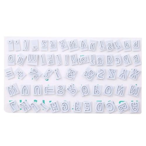 64 Caractères Majuscules Et Minuscules Alphabet Lettres Cuisson Gâteau Moule En Plastique Emporte-Pièce Fondant Ensemble D'outils Emporte-Pièce Outils De Bricolage