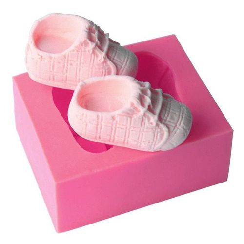 3d Silicone Gâteau Moule Fondant Savon Moule Bébé Chaussures Fondant Sucre Artisanat Biscuits Cutter Bricolage Gâteau Décoration Outils