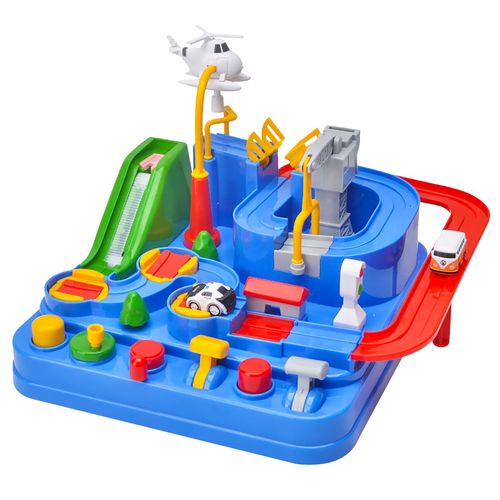 Jouet De Piste Pour Enfant Garçon Et Fille, Jeu De Table, Aventure Mécanique, Voiture De Course Et Train, Cadeau