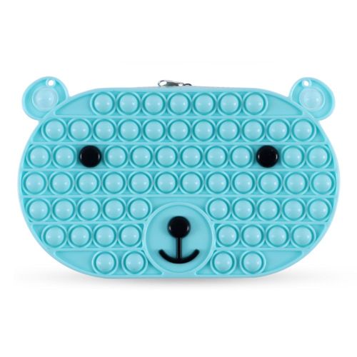 Sac De Papeterie En Silicone En Forme D'Ours, Trousse À Crayons Pour Enfants, Anti-Stress, Pour Autisme, Besoins Spéciaux