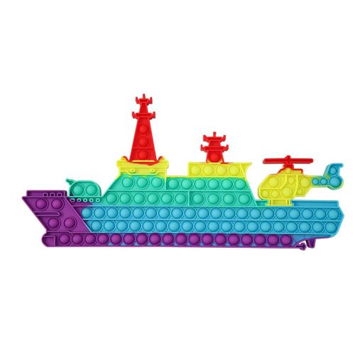 Jouet Anti-Stress En Forme De Bateau De Guerre, Kit Pour Autisme, Besoins Spéciaux, Concentration En Silicone, Fournitures Éducatives Pour Enfants