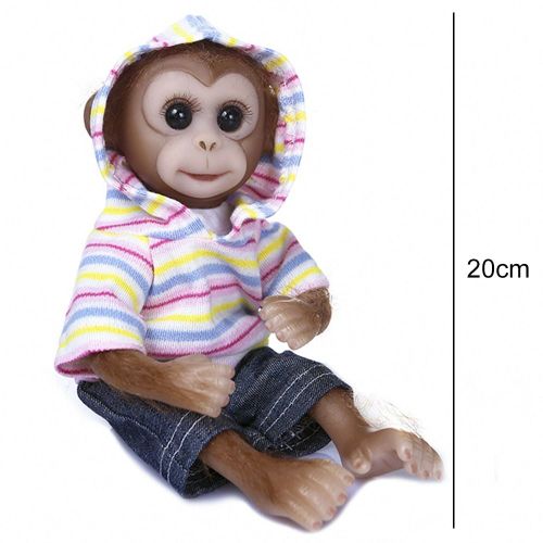 Poupée De Singe Reborn En Silicone Pour Enfants, Corps Réaliste, À La Mode, Cadeaux De Noël