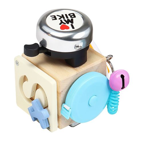 Cube En Bois Pour Activités Montessori, Planche Pour Occuper Les Tout-Petits, Jouets De Voyage, Matériel Éducatif, Évaluation De La Capacité Pratique, Boîte De Verrouillage, Train, Serrure, Jouet Fidg