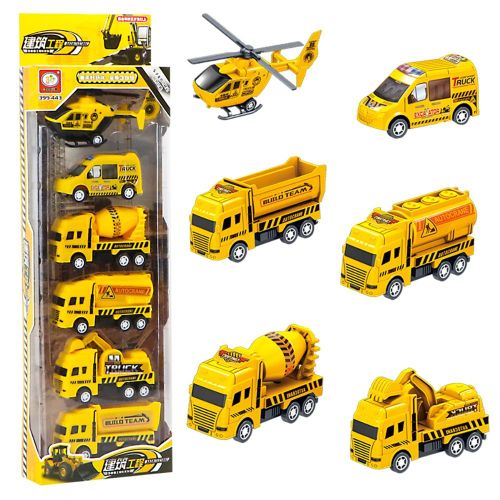 Modèle De Voiture Pour Enfants, Jouet À Inertie, Voitures D'Ingénierie, Pelle, Tracteur, Camion, Véhicule, Cadeau Éducatif Pour Garçons, 6 Pièces